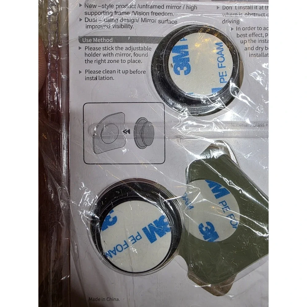 Blind Spot Mirror for Car (2 Pack) - HD Frameless Wide-Angle Convex Mirror for S